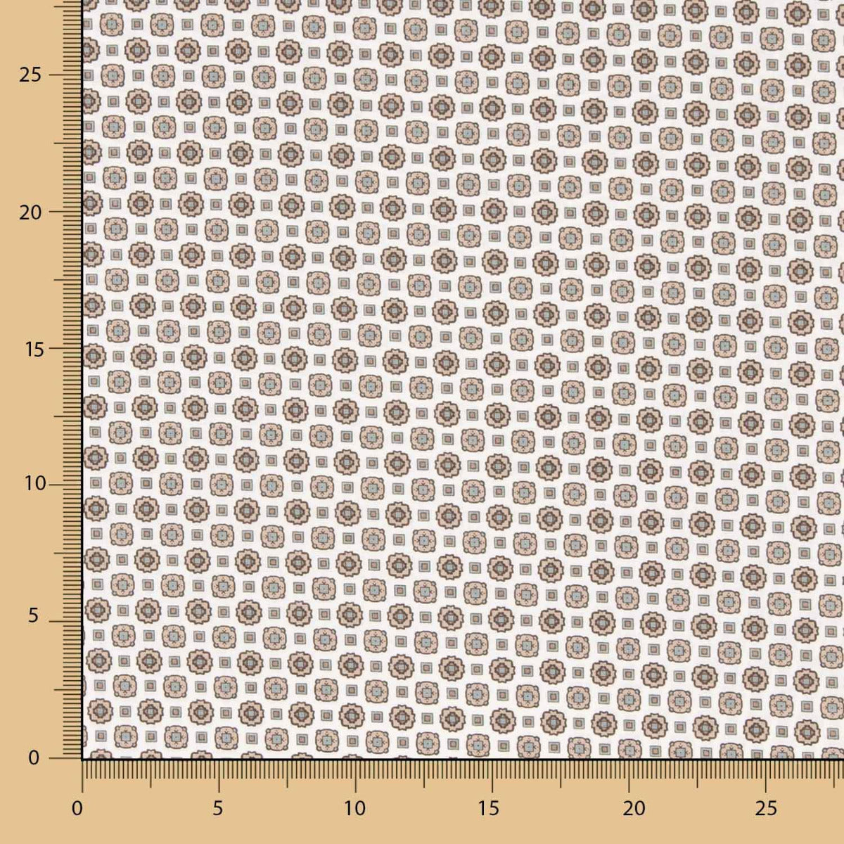 Popeline Flor Kubo Beige - Ribes y Casals