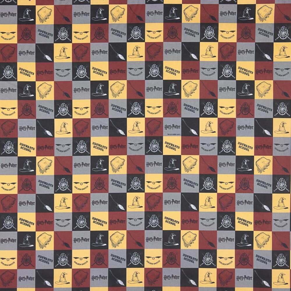 Harry Potter Damero Baumwolle Popeline - Ribes y Casals