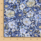 Amerikanische Patchwork Maxi Blume Blau - Ribes y Casals