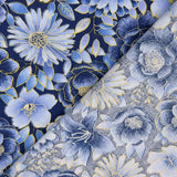 Amerikanische Patchwork Maxi Blume Blau - Ribes y Casals
