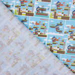 Super Mario Baumwolle Popeline Blau - Ribes y Casals
