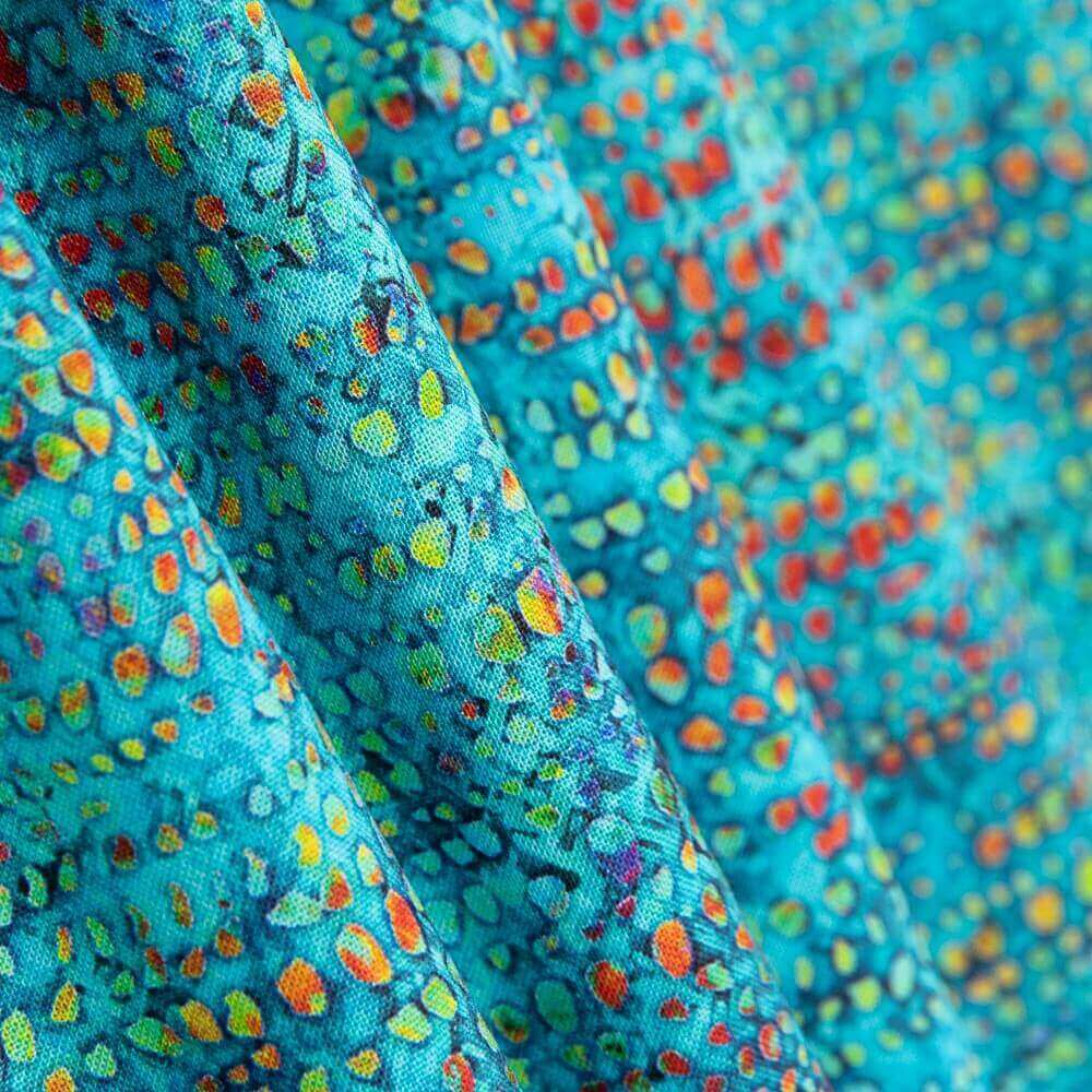 American Patchwork Batik Stickerei Türkis - Ribes y Casals