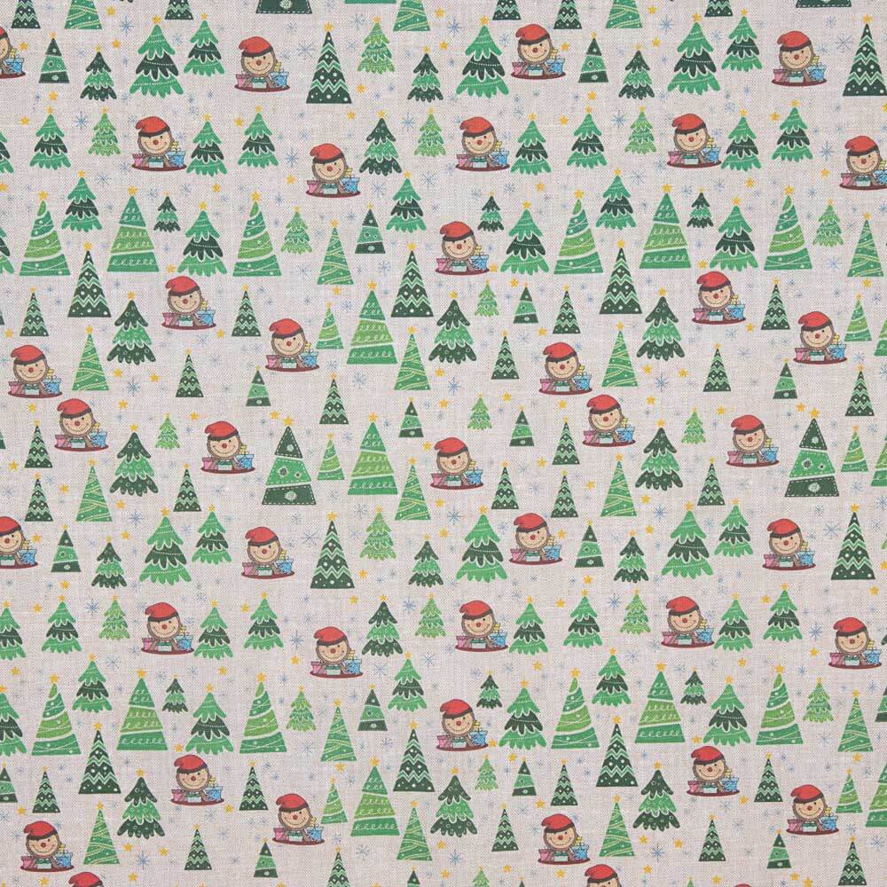 Popeline Weihnachten Cagatió Grün - Ribes y Casals