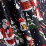Weihnachts-Popeline Popeline Papa Noel Marine 100 x 140 cm - Ribes y Casals