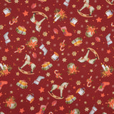 Weihnachten Popeline Caballito Bordeaux - Ribes y Casals
