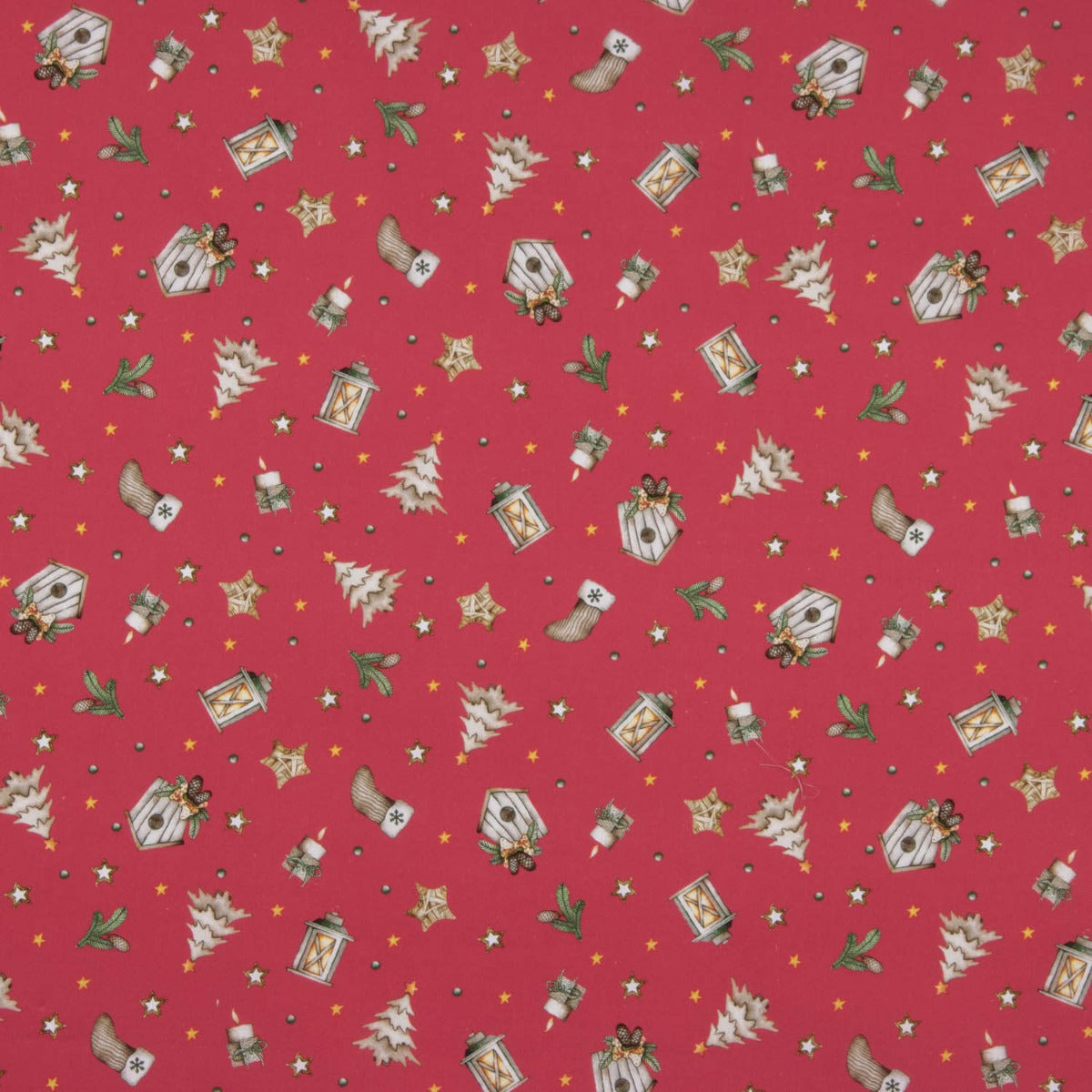 Weihnachten Popeline Windlichter Rot - Ribes y Casals