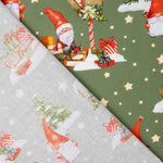 Popeline Weihnachtswichtel Grün - Ribes y Casals