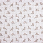 Popeline Baumwolle Popeline Teddybär Taupe Square - Ribes y Casals
