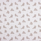 Popeline Baumwolle Popeline Teddybär Taupe Square - Ribes y Casals