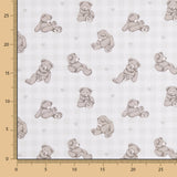 Popeline Baumwolle Popeline Teddybär Taupe Square - Ribes y Casals