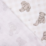 Popeline Baumwolle Popeline Teddybär Taupe Square - Ribes y Casals