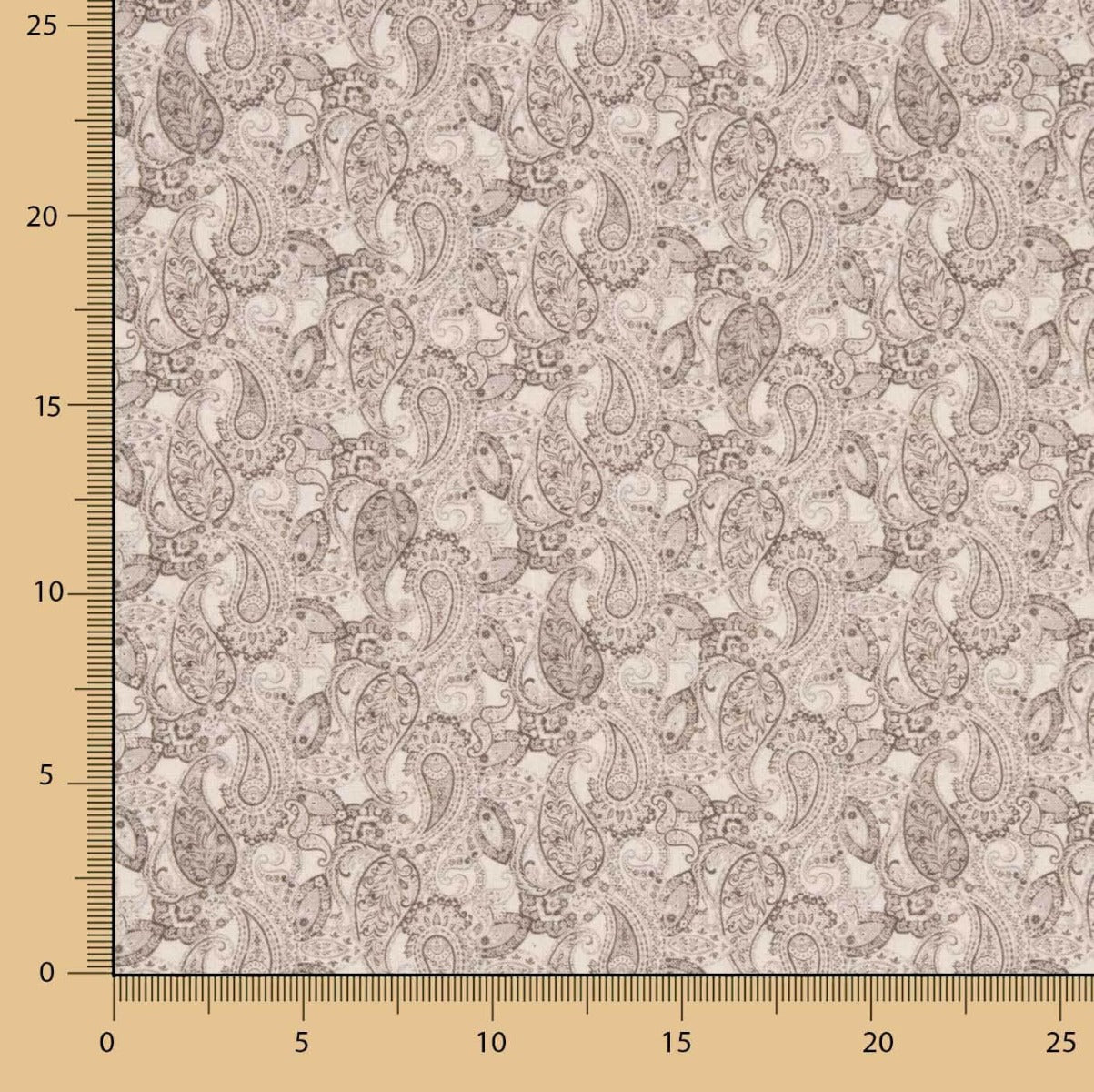 Paisley-Popeline 160 x 150 cm Beige - Ribes y Casals