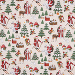 Weihnachtsmann Weihnachten Popeline Ecru - Ribes y Casals