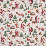 Weihnachtsmann Weihnachten Popeline Ecru - Ribes y Casals