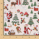 Weihnachtsmann Weihnachten Popeline Ecru - Ribes y Casals