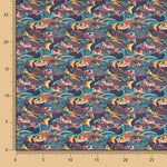 Baumwoll-Popeline Popeline Koi Fish Grün 100 x 140 cm - Ribes y Casals