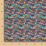 Baumwoll-Popeline Popeline Koi Fish Grün 100 x 140 cm - Ribes y Casals