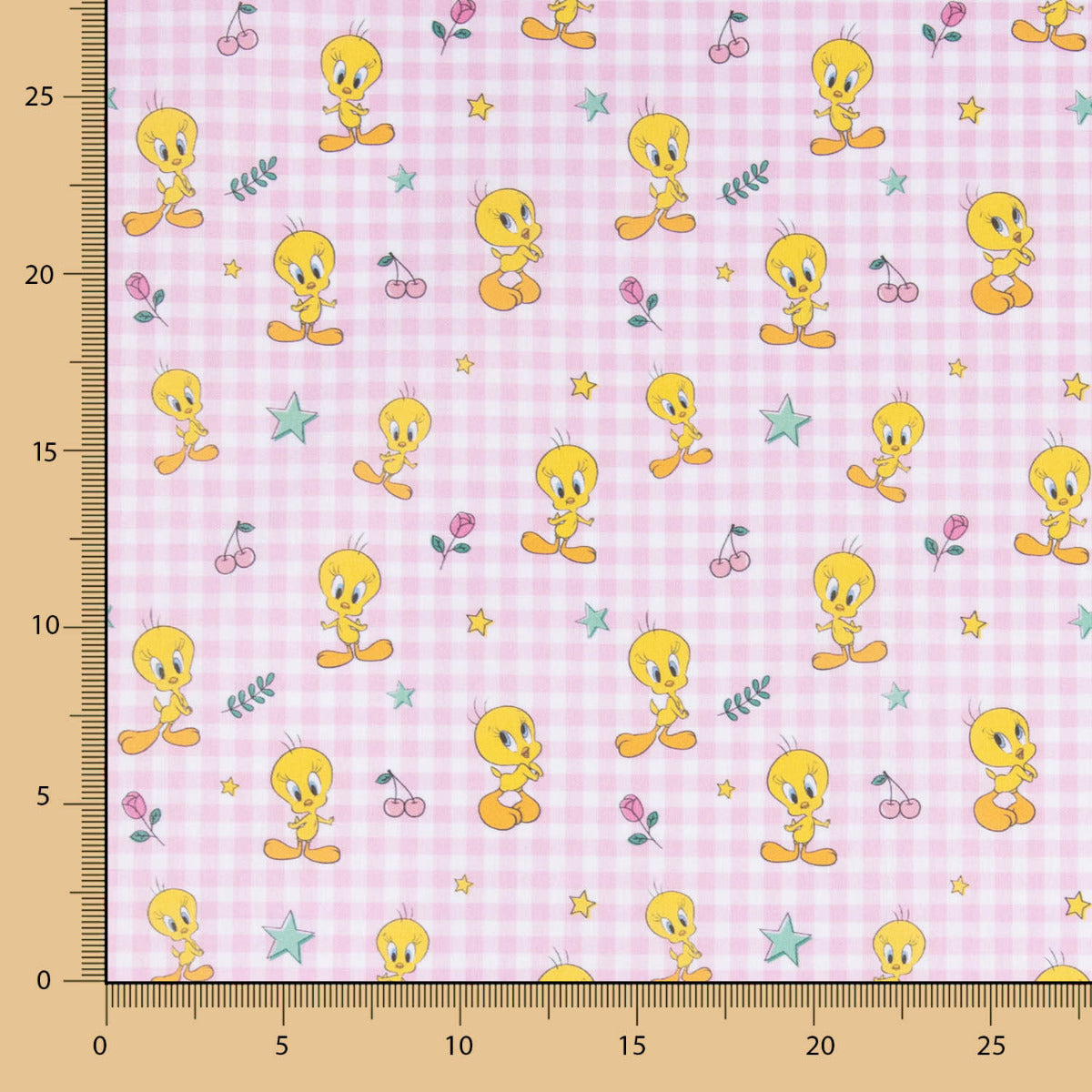 Popeline Baumwolle Tweety Rosa - Ribes y Casals
