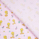 Popeline Baumwolle Tweety Rosa - Ribes y Casals