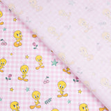 Popeline Baumwolle Tweety Rosa - Ribes y Casals