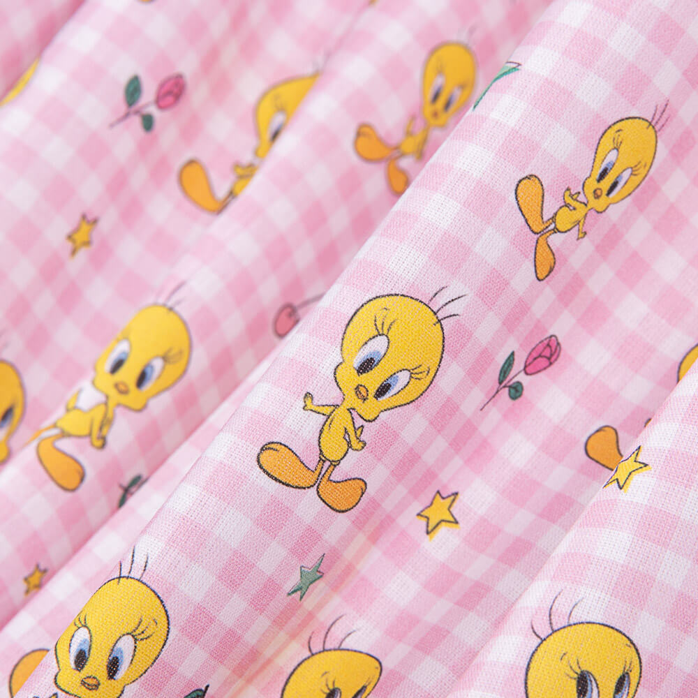 Popeline Baumwolle Tweety Rosa - Ribes y Casals