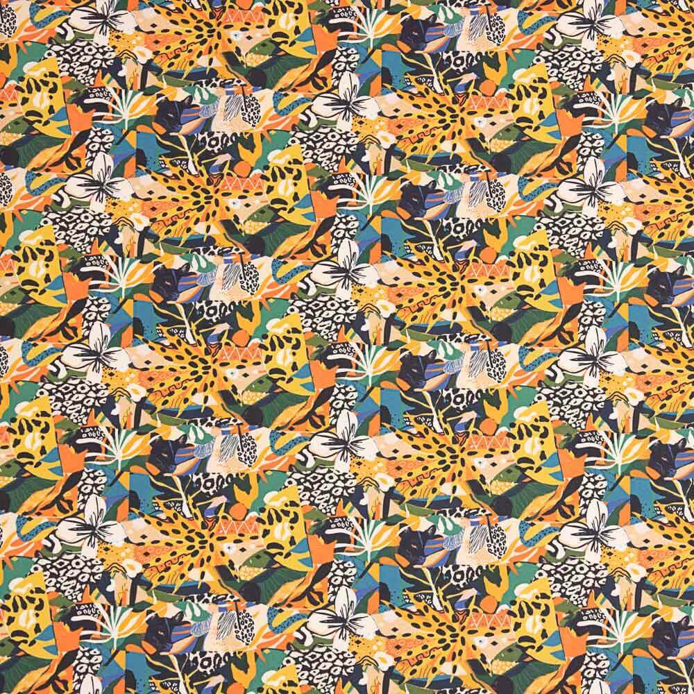 Baumwollpopeline Feline Multicolour - Ribes y Casals