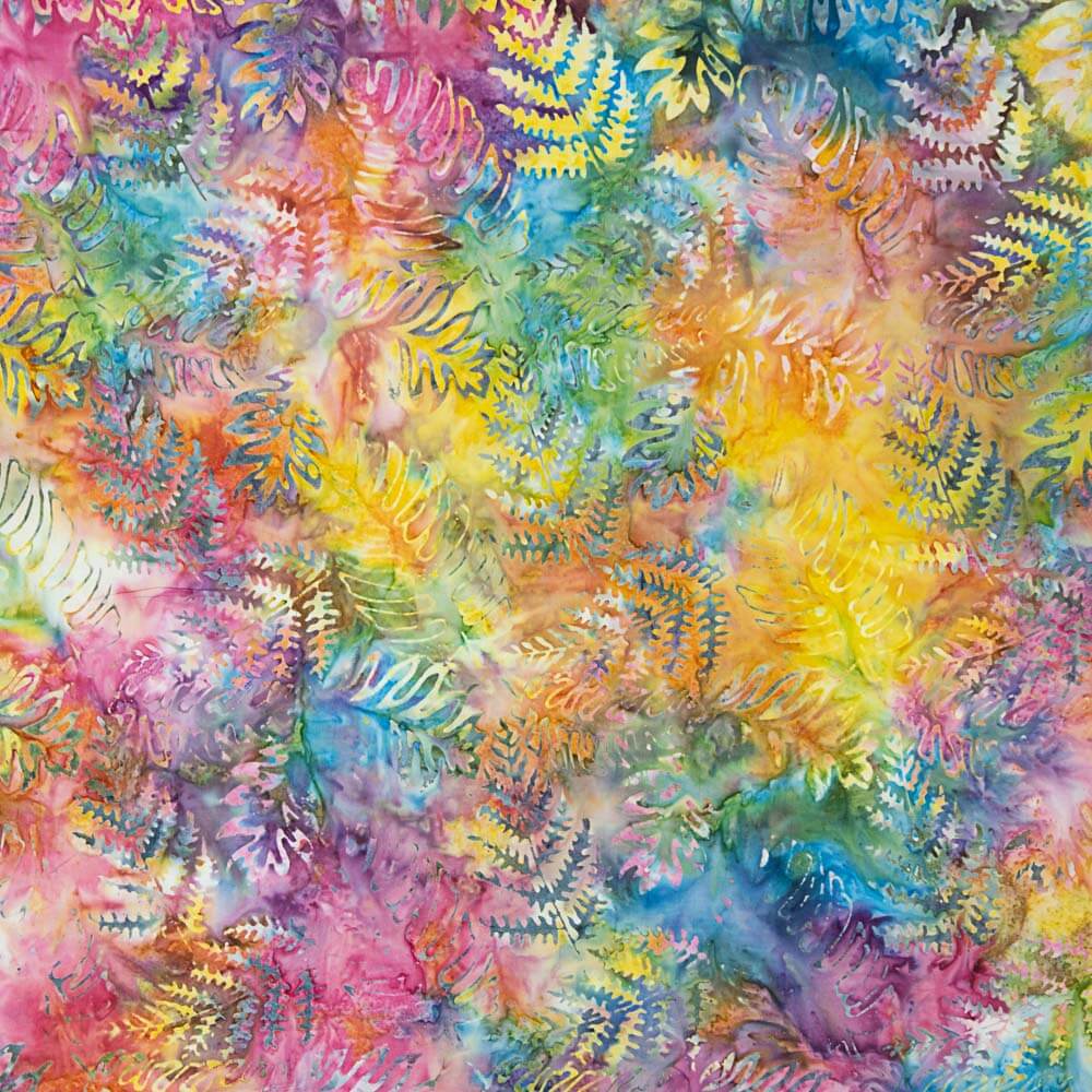 Batik Multicolour Blätter Rosen - Ribes y Casals