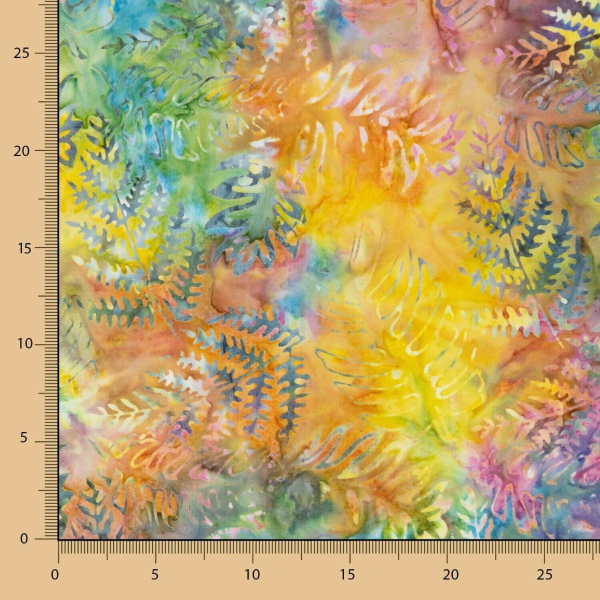Batik Multicolour Blätter Rosen - Ribes y Casals