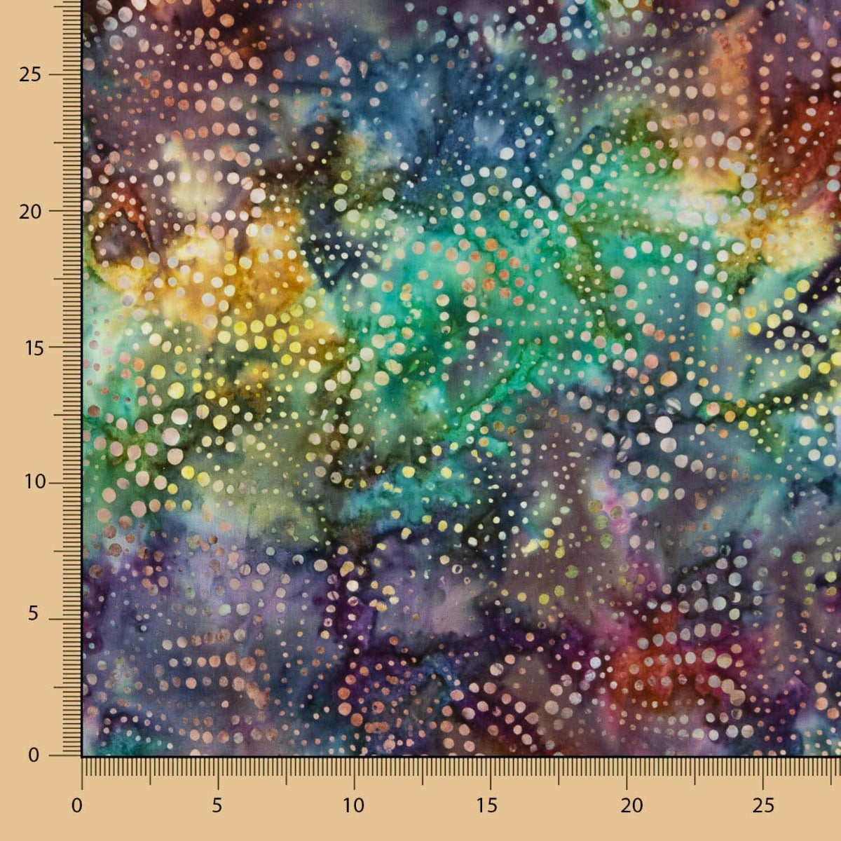 Mehrfarbige Tupfen-Batik - Ribes y Casals