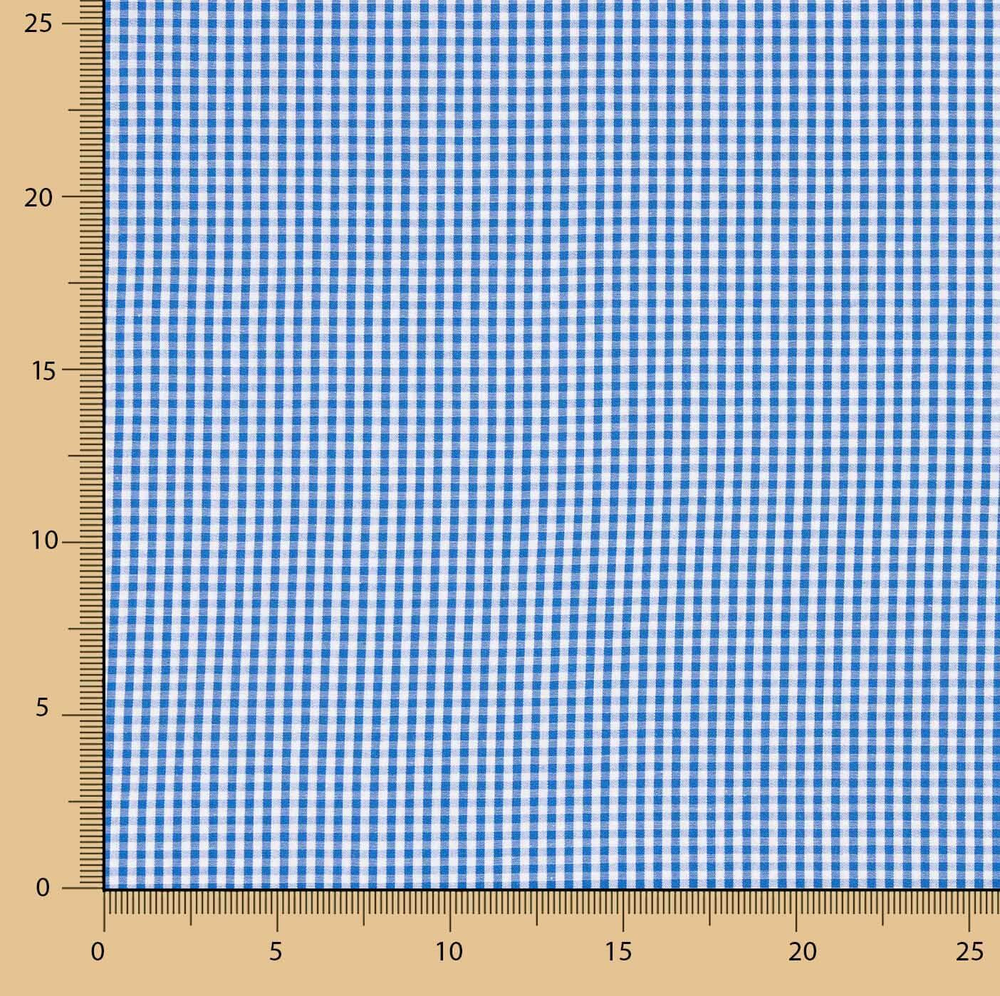 Mini Blue Checked Cotton Poplin - Ribes y Casals