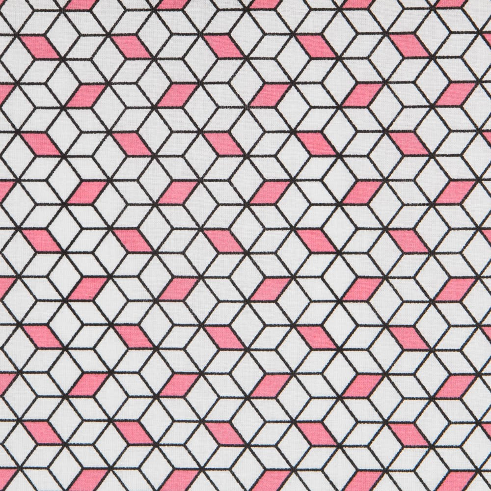 Popeline Baumwolle Cubic Pink - Ribes y Casals