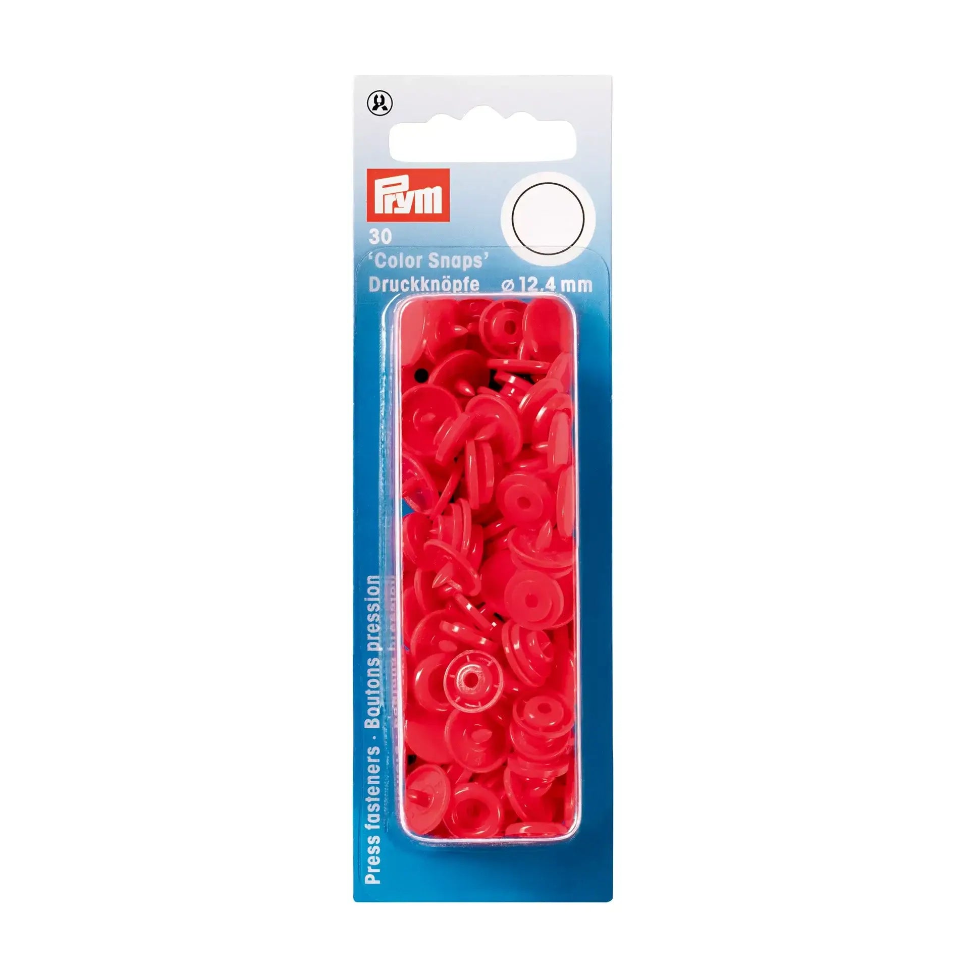 Prym Color Snaps Druckknöpfe 12,4 mm Hellrot - Ribes y Casals