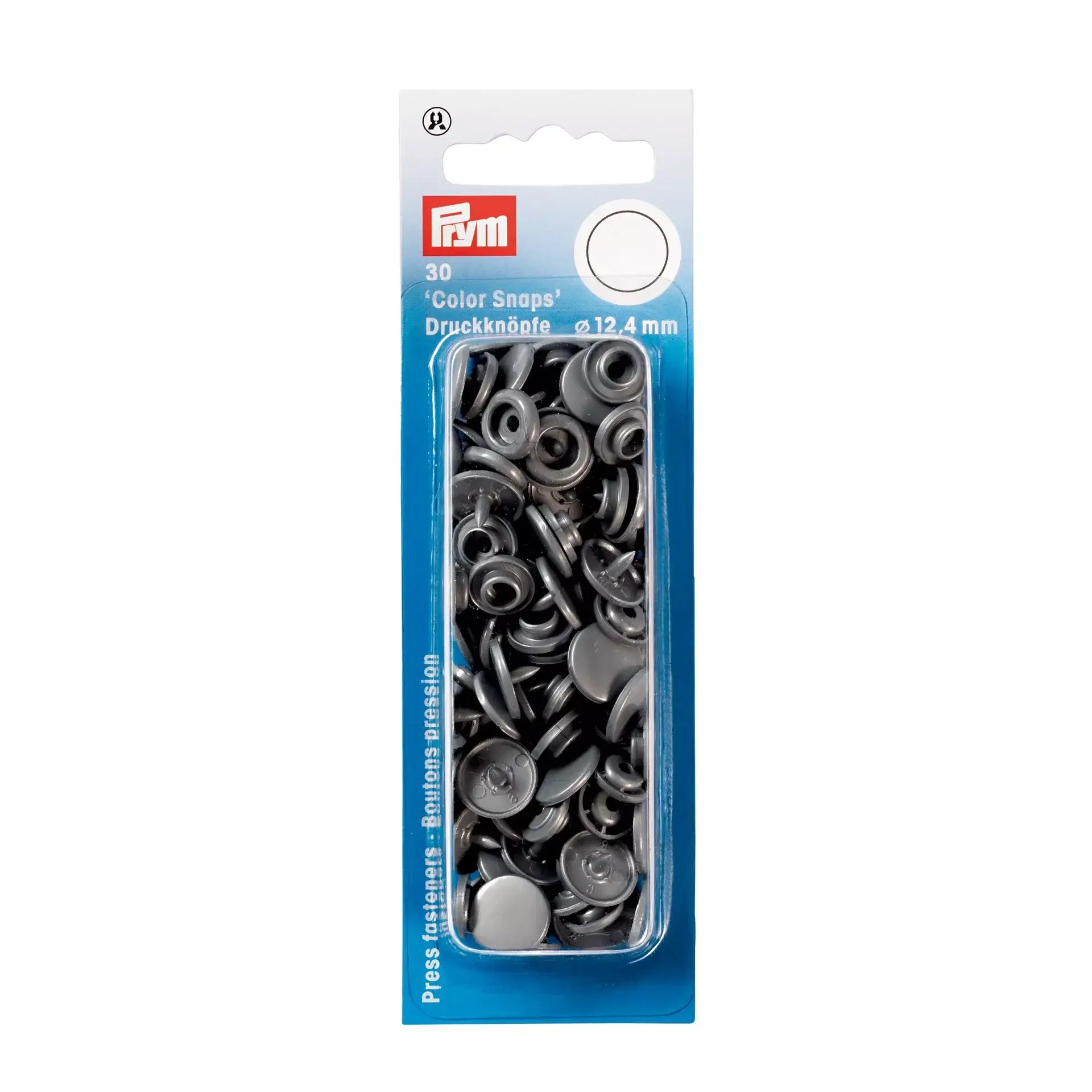 Prym Color Snaps Druckknöpfe 12,4 mm silbergrau - Ribes y Casals