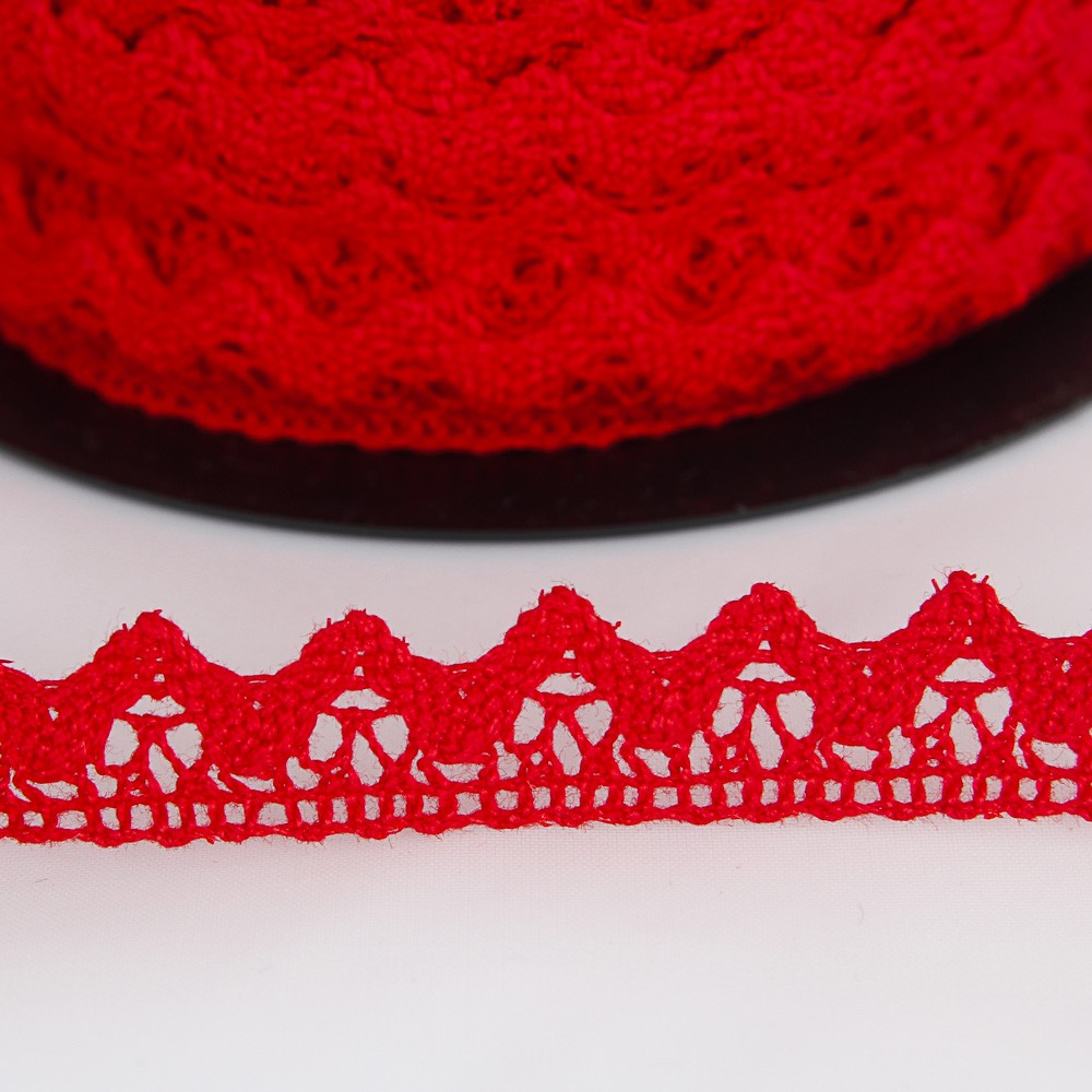 Spitze Baumwolle Rot 10mm - Ribes y Casals