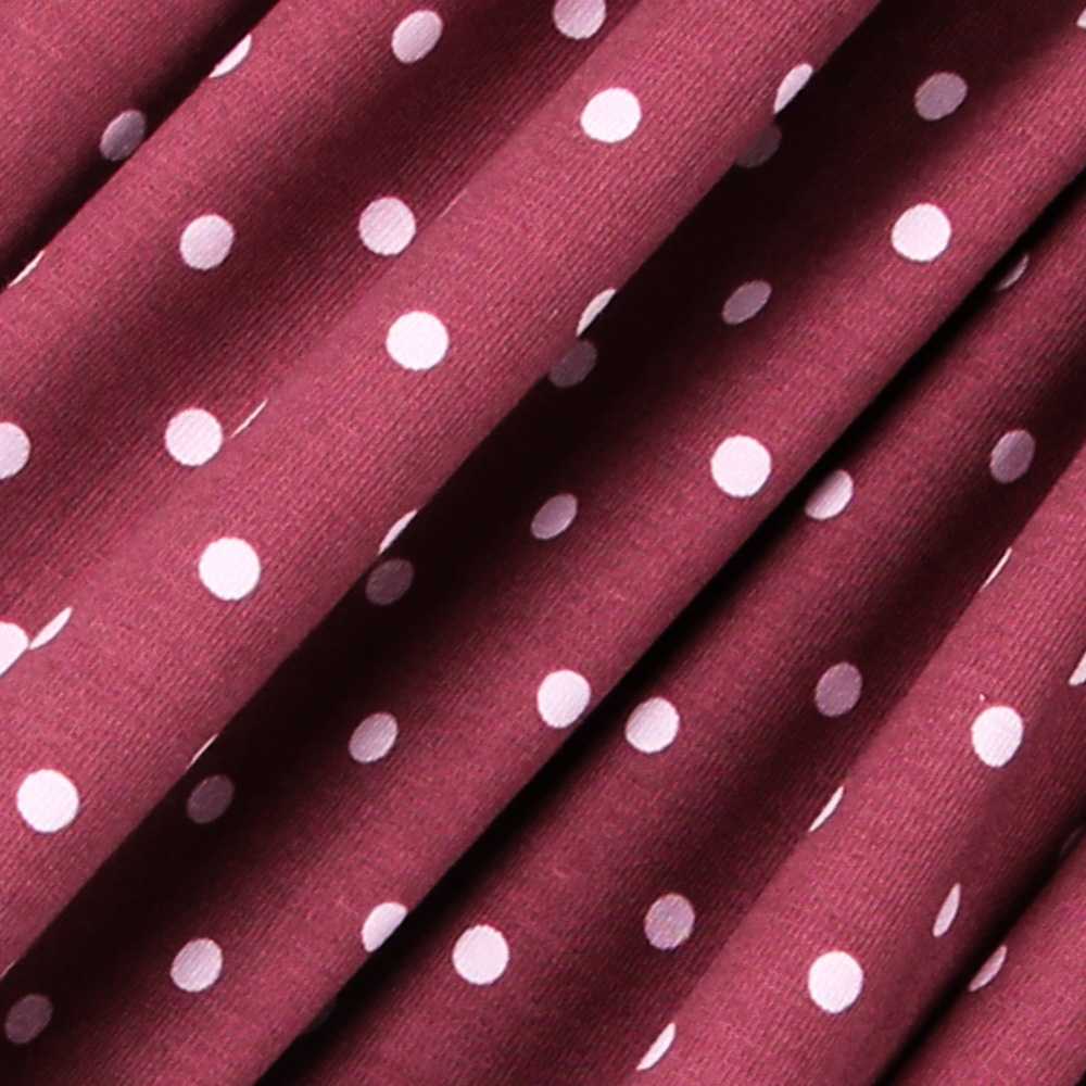 Gestrickte Baumwolle Polka Dots Marsala - Ribes y Casals