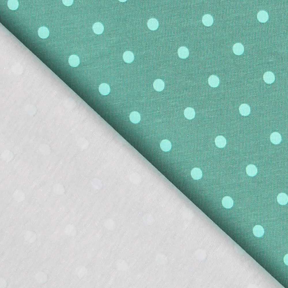Gestrickte Baumwolle Polka Dots Mint - Ribes y Casals