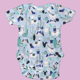 Gestricktes T-shirt Kaktus Blau - Ribes y Casals