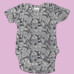 Strick-T-Shirt Dschungel Grau - Ribes y Casals