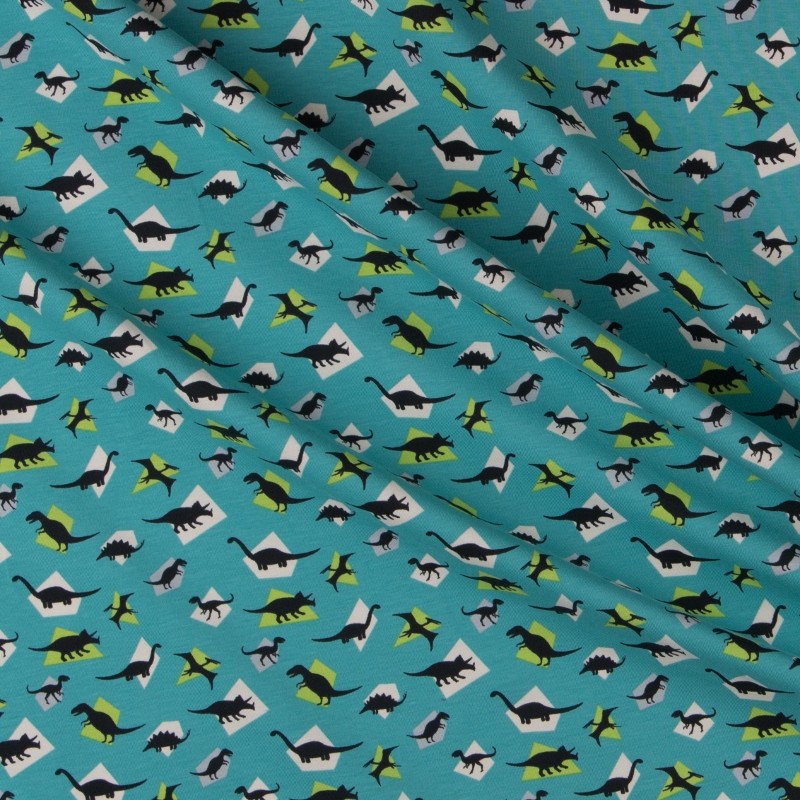Gestricktes T-shirt Jurassic Aquamarin - Ribes y Casals