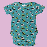 Gestricktes T-shirt Jurassic Aquamarin - Ribes y Casals