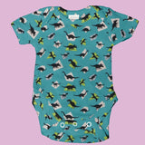 Gestricktes T-shirt Jurassic Aquamarin - Ribes y Casals