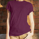 T-Shirt Bourdeaux mit Tupfen - Ribes y Casals