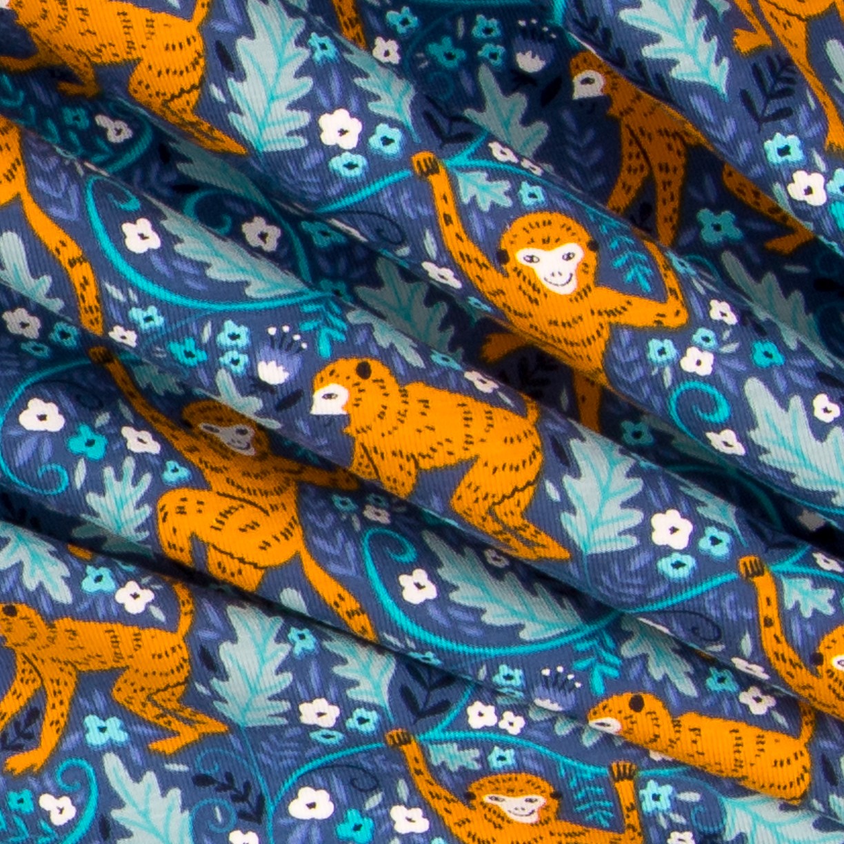 Gestricktes T-shirt Affe Blau - Ribes y Casals