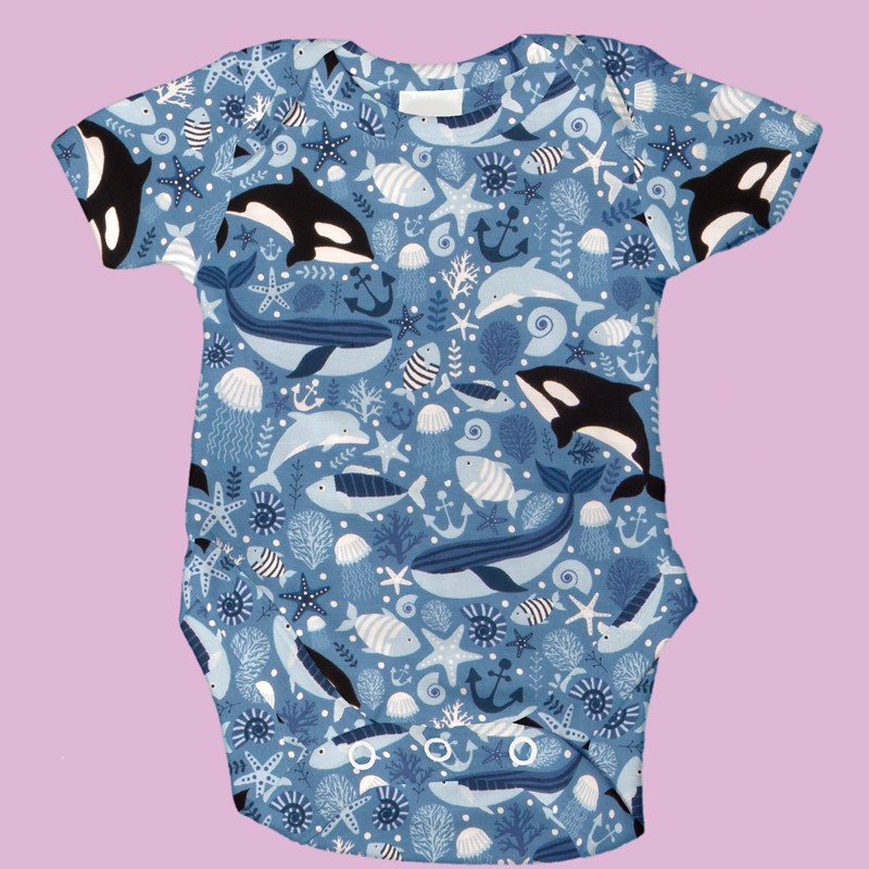 Gestricktes T-shirt Ozeanblau - Ribes y Casals