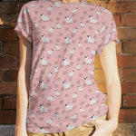Gestricktes T-shirt Schaf Rosa - Ribes y Casals