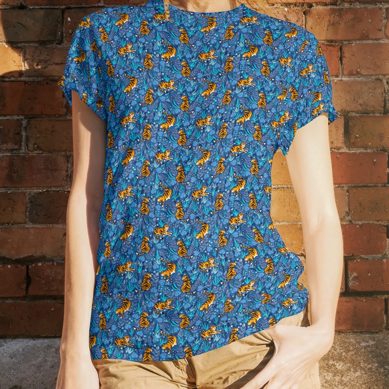 Tiger T-Shirt Blau - Ribes y Casals