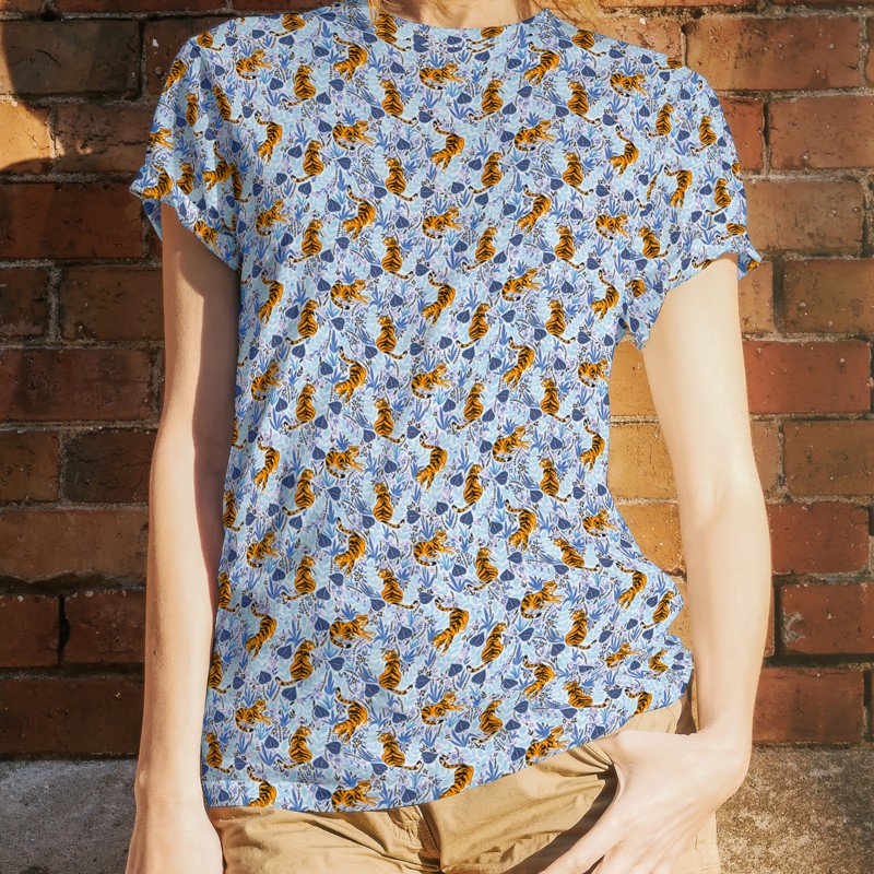 Strick-T-Shirt Tiger Cielo - Ribes y Casals