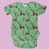 Gestricktes T-shirt Traktor Grün - Ribes y Casals