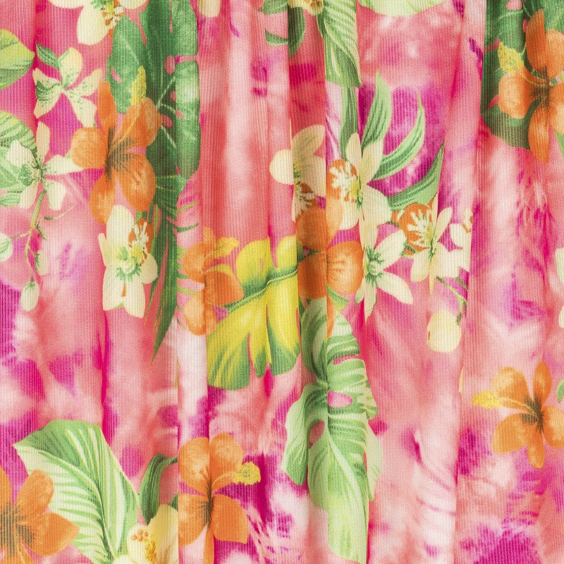 Tropical Fuchsia Polyester gerippt gestrickt gestrickt Fuchsia - Ribes y Casals