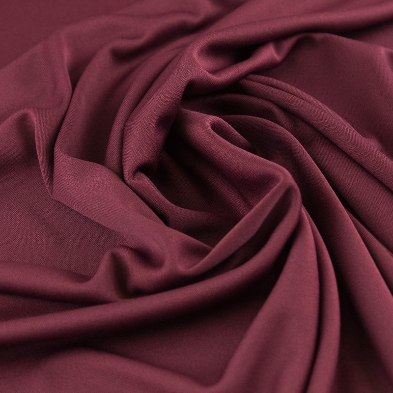 Bordeauxfarbener dunkler Seidenstrickstoff - Verschiedene Größen x Breite 150 cm - Ribes y Casals